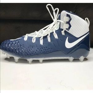 Nike Force Savage Elite TD Cleats Blue/White Sz18